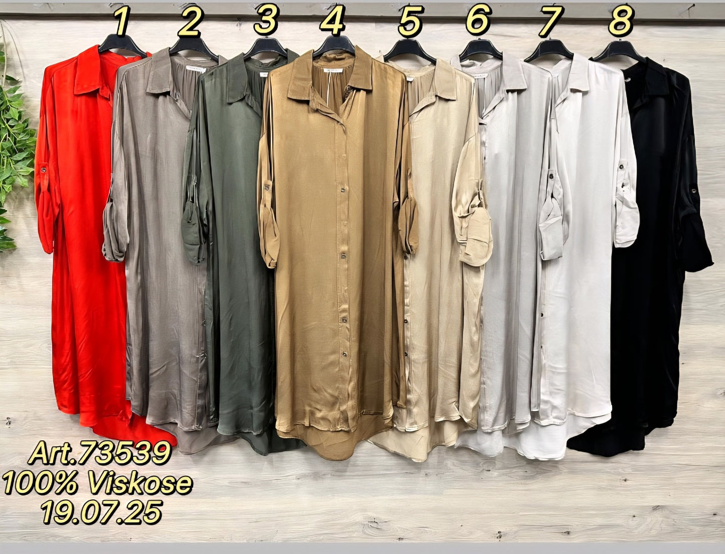 Longbluse aus 100% Viskose