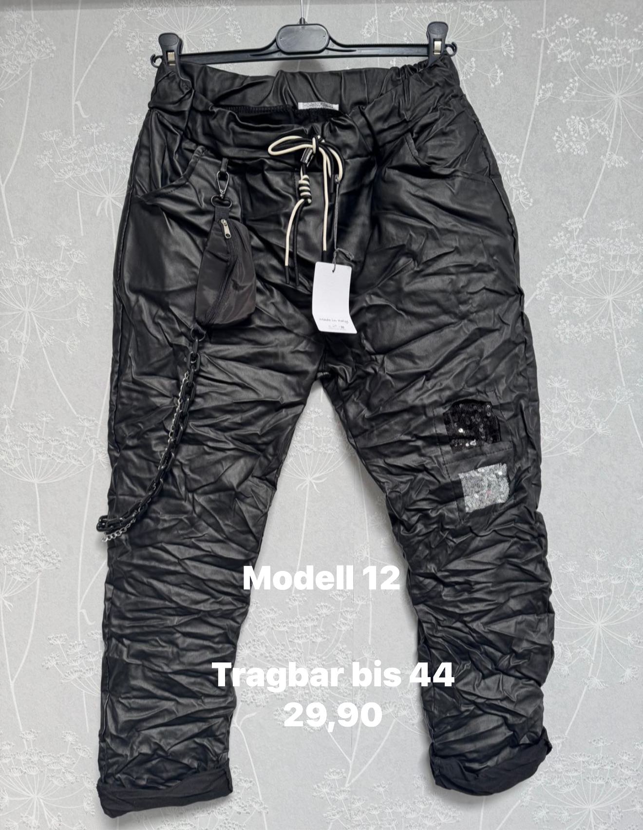 Kunstleder Jogpant - tragbar bis 44