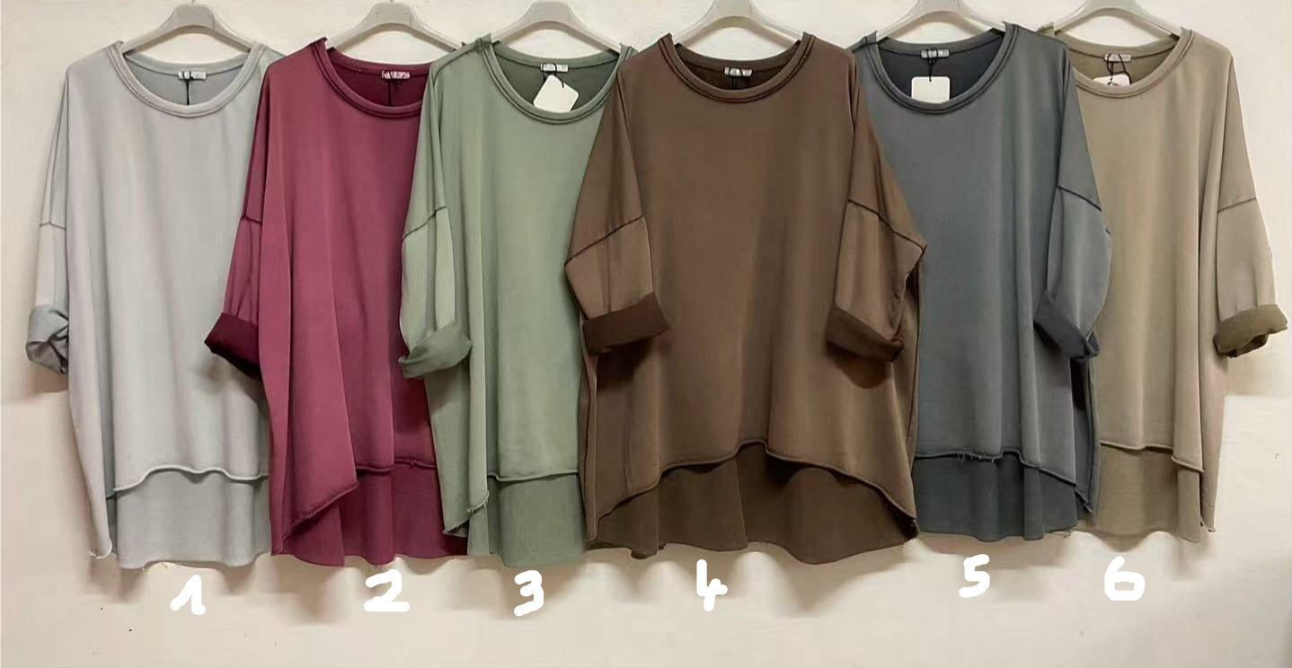 💥Vokuhila Shirt Vera 💥 AA82💥 Frottee Stoff