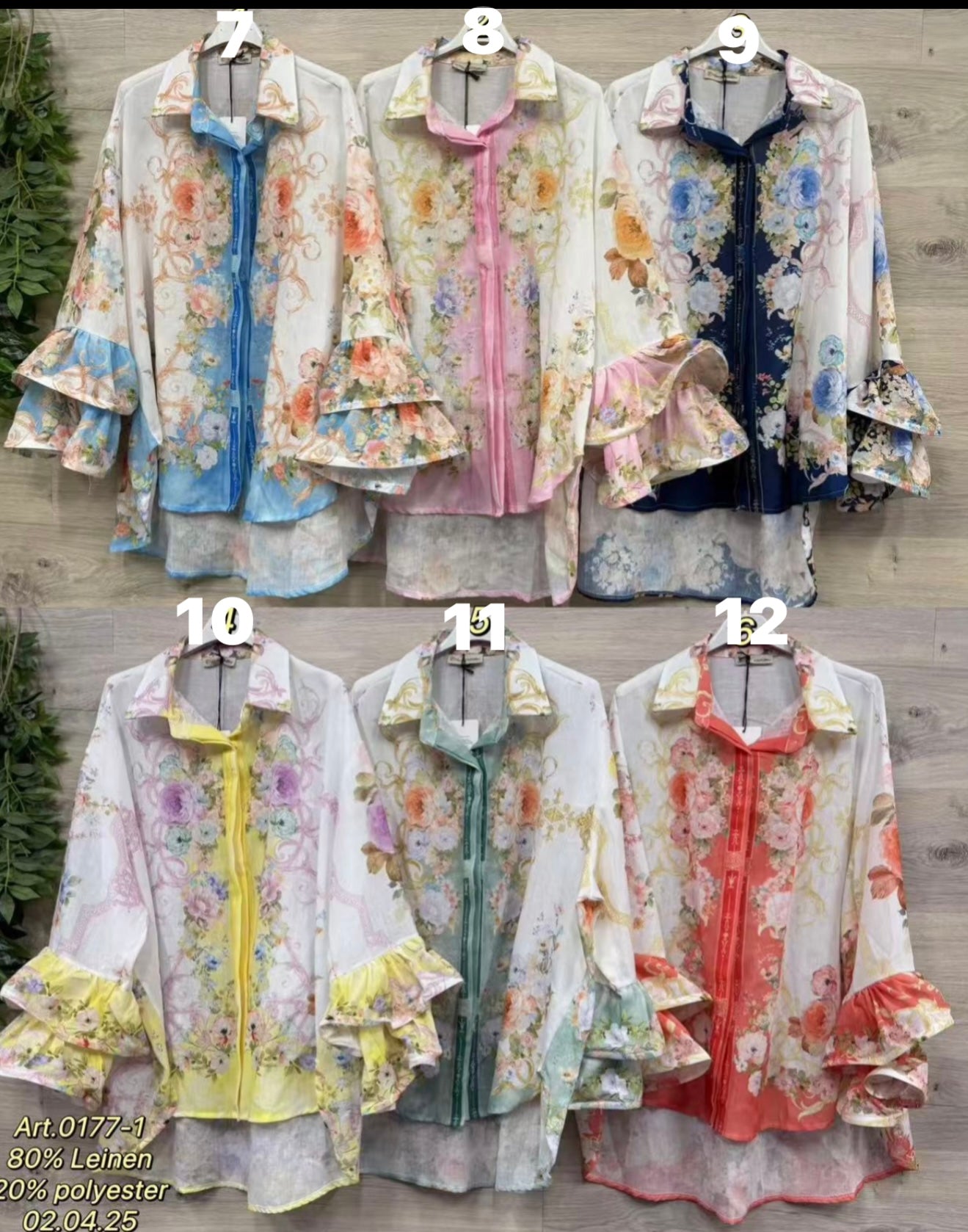 Tulpenbluse Leinen