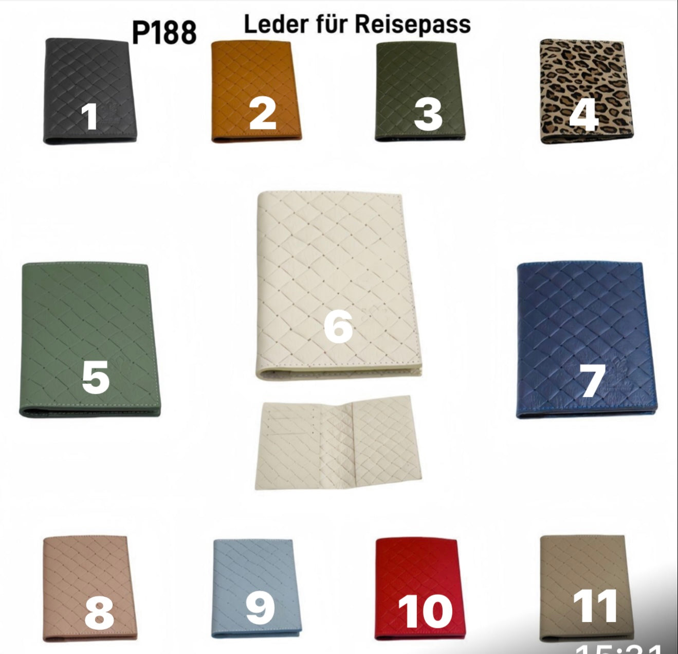 Echtleder Reisepass