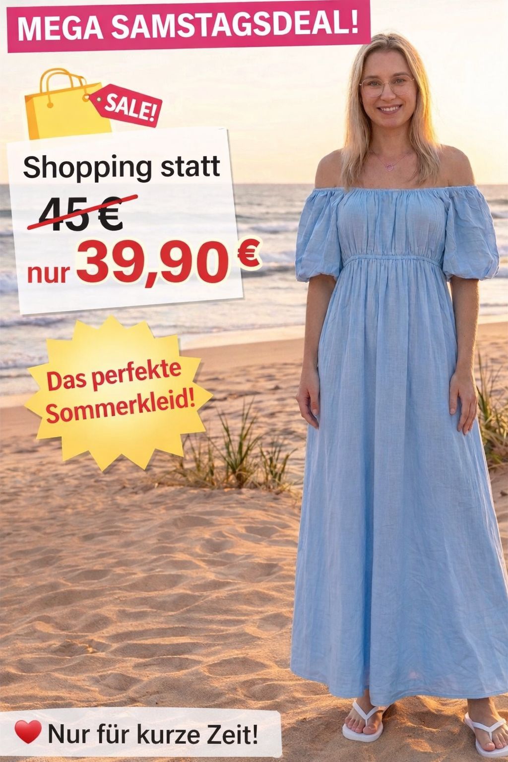 Kleid mit Ballonärmel zum Megapreis!😘😎🙏🏻