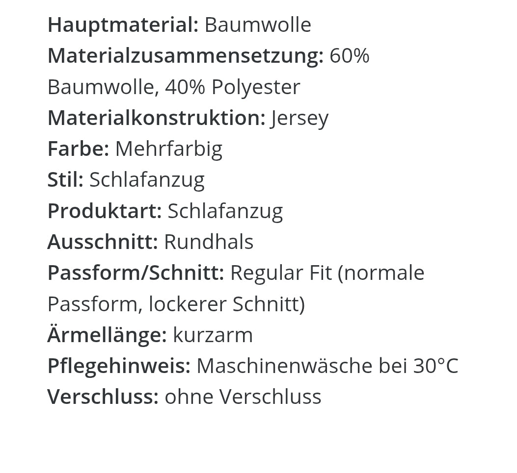 Herren Pyjama 2Teiler "Shorty"