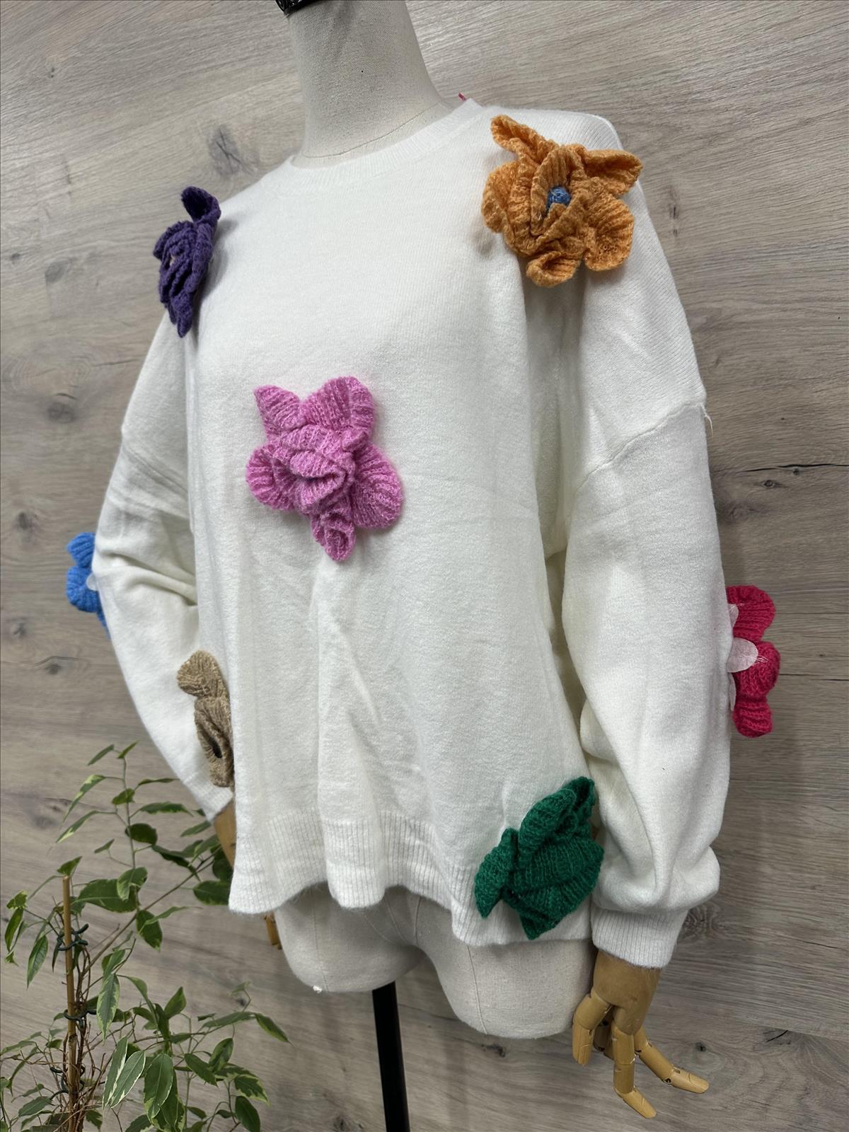 Pullover Blume 36-42 ❤️ nur noch creme ❤️