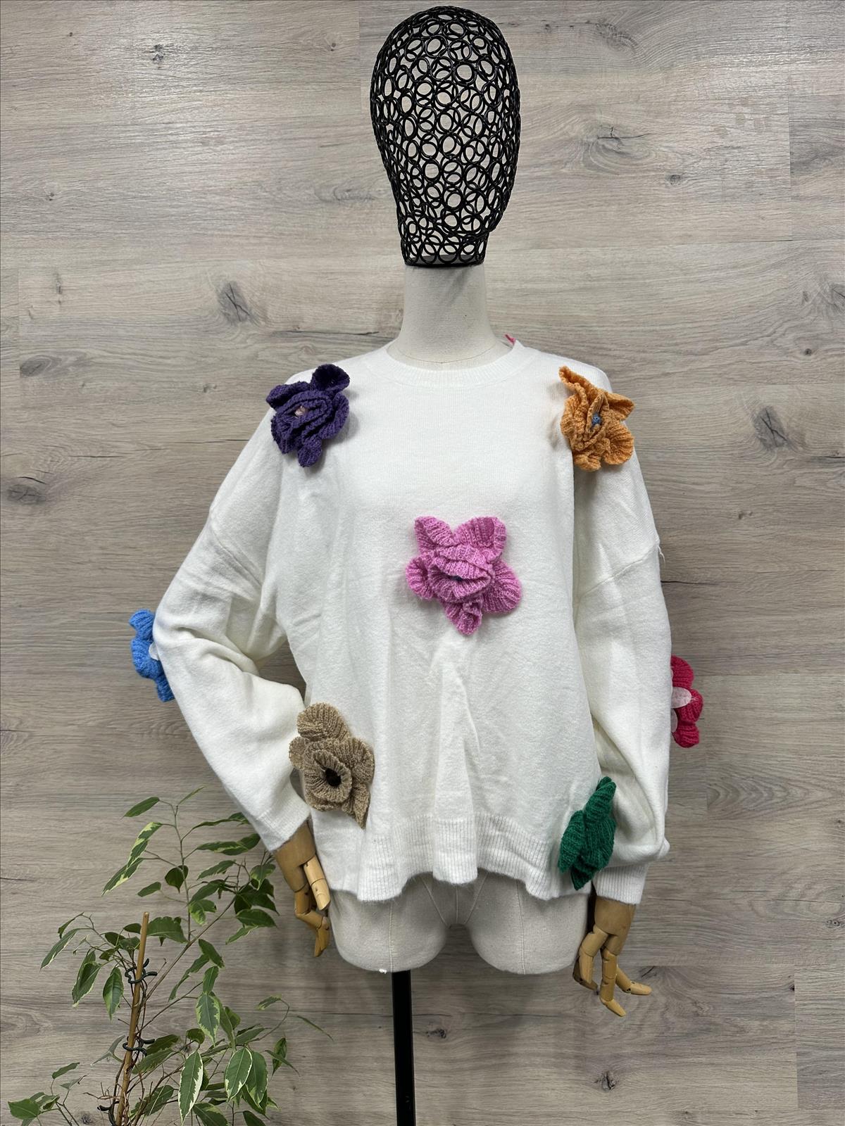 Pullover Blume 36-42 ❤️ nur noch creme ❤️