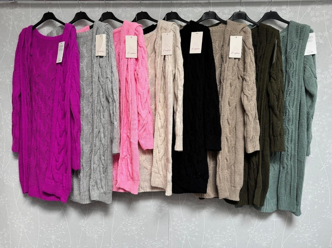 Zopfmuster Strickjacke