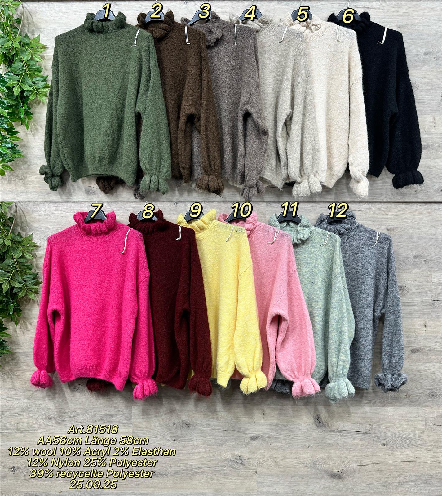 Pulli mit Rüsschen Kragen 36-44