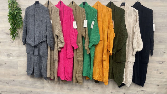 Cardigan mit Gürtel