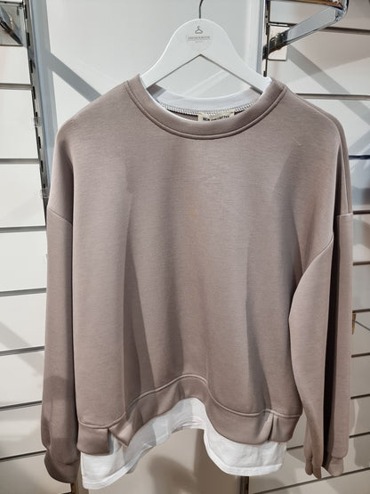 Sweatshirt mit tshirt blende