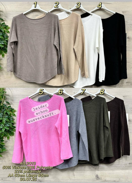 Rundhals Pulli in tollen Farben 36-42