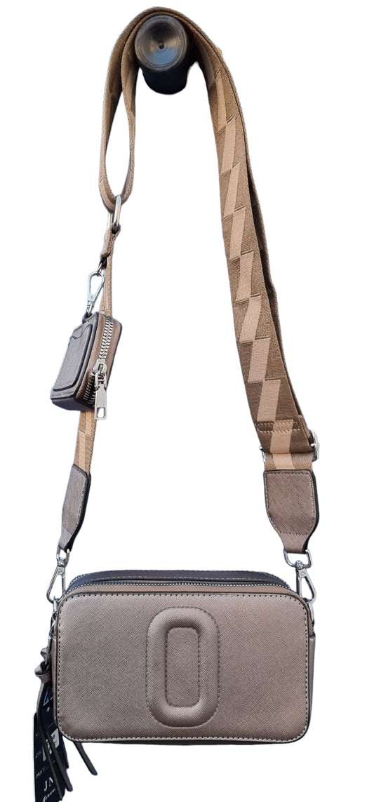 MINIBAG with carrying strap and wallet in taupe