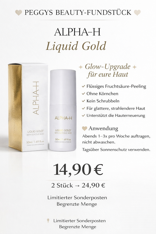 ALPHA-H Liquid Gold – flüssiges Fruchtsäure-Peeling mit Glykolsäure.