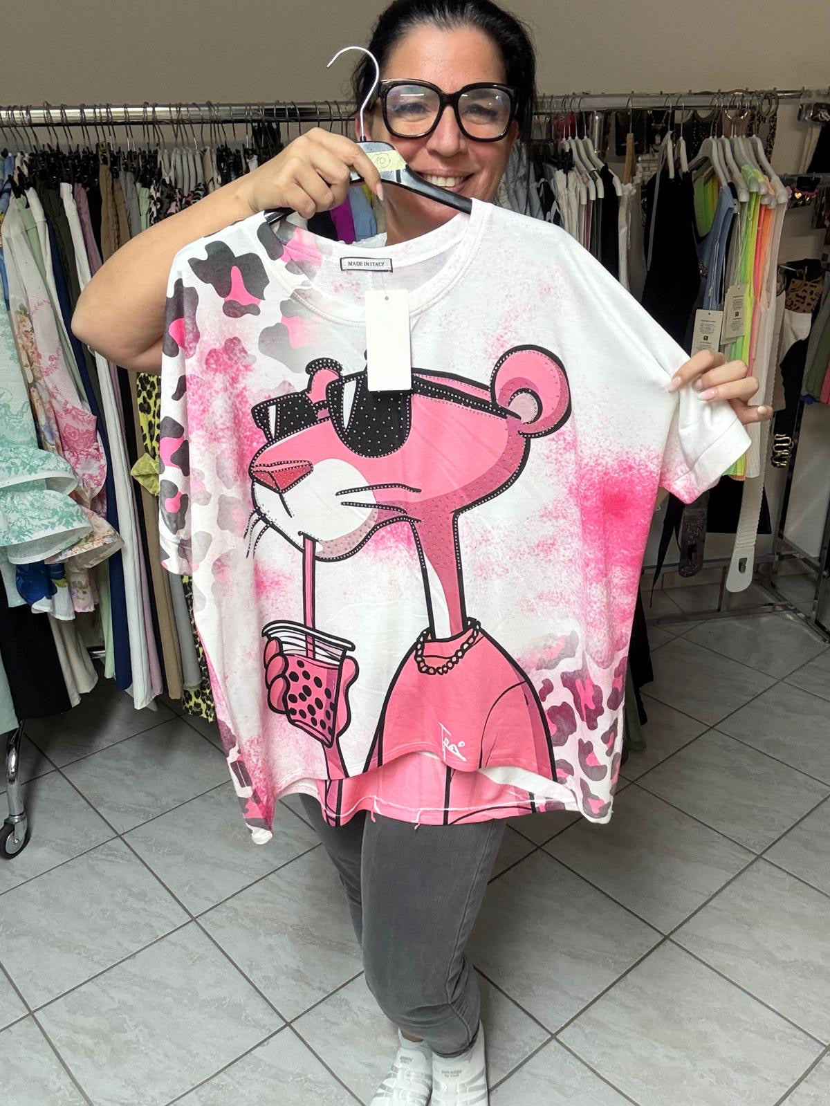 Pink bubble tea tshirt