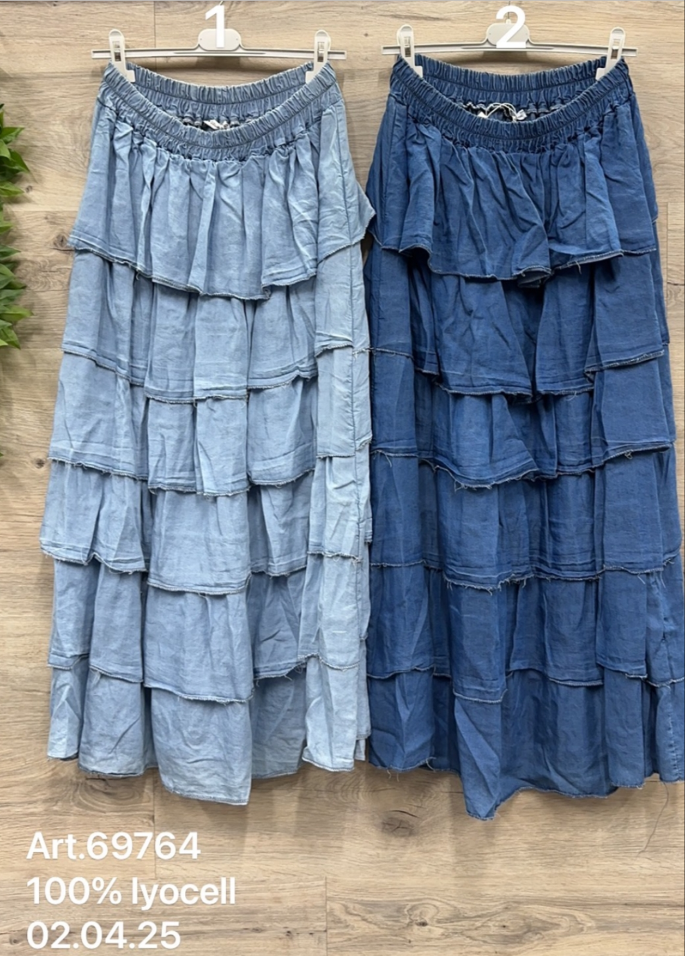 Jeansrock Volants