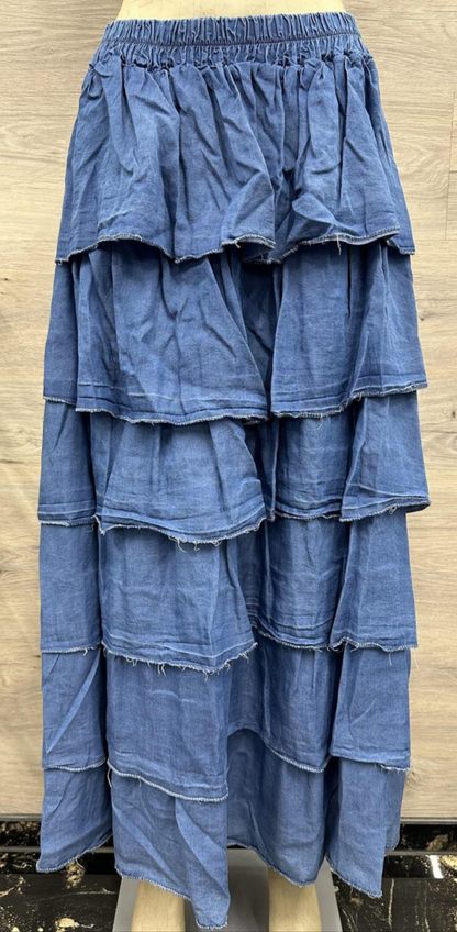 Jeansrock Volants