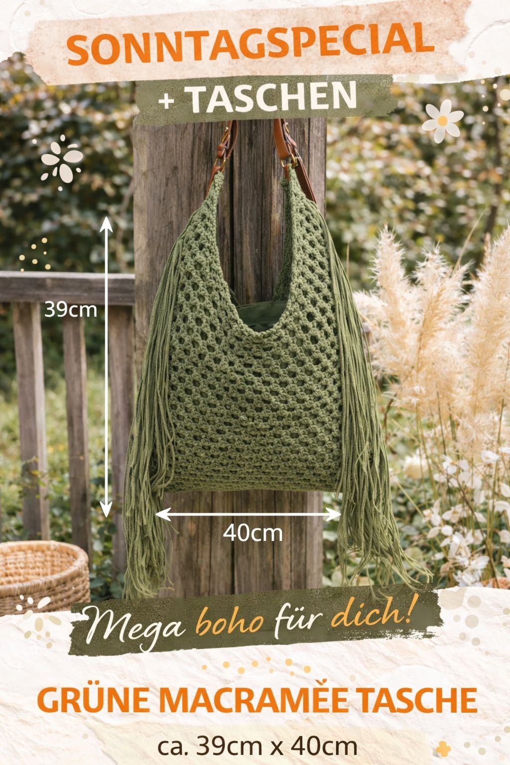 Macramée Tasche zum Megapreis.💥