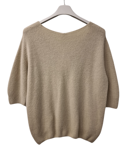 Kuscheliger Kurzpulli beige