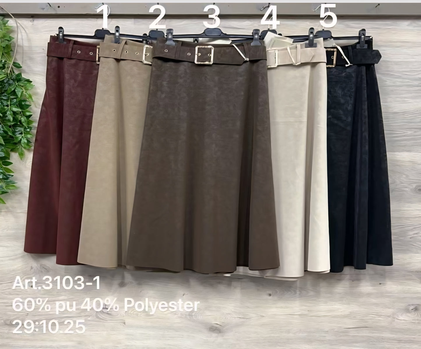 Lederrock vegan Uni,leicht marmoriert. Tragbar 36-44 💥Black Deals Preis 💥