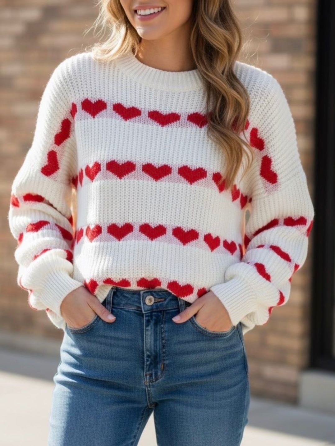 Herzchen Pulli AA 68,Länge 58cm