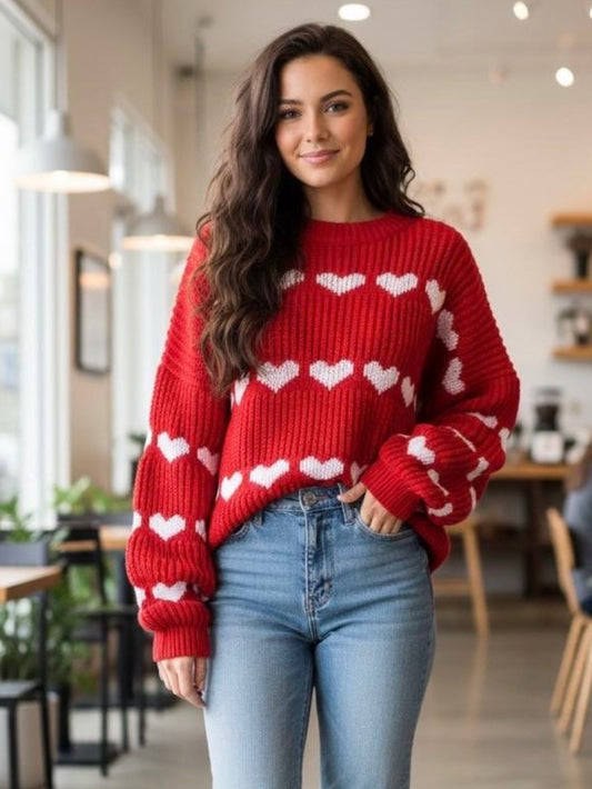 Herzchen Pulli AA 68,Länge 58cm