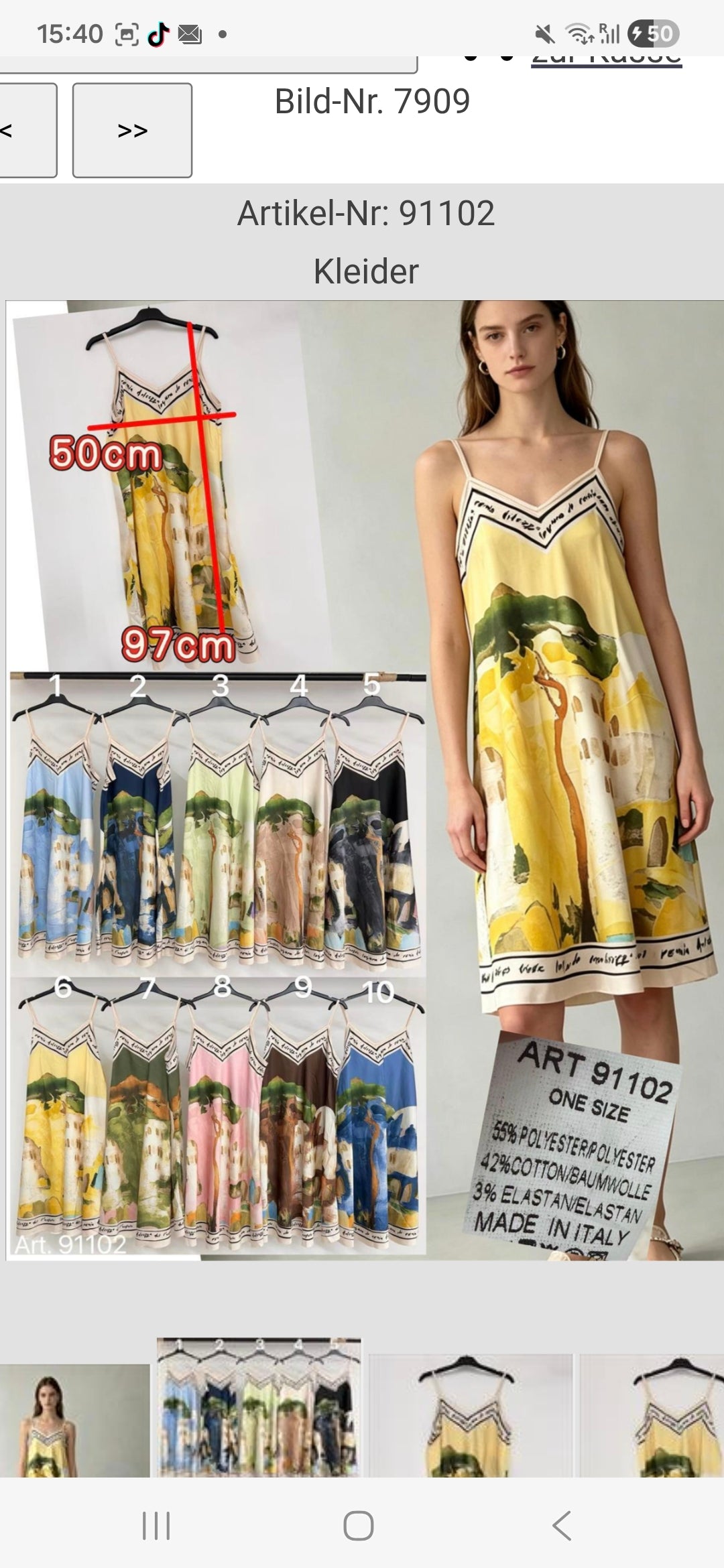Trägerkleid Amalfi kurz