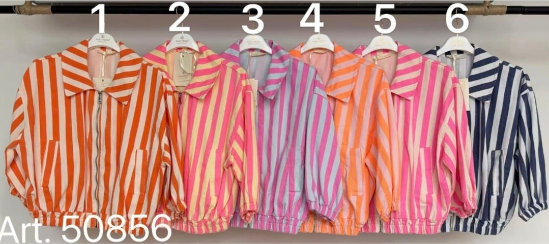 Jacke Streifen 100% Baumwolle