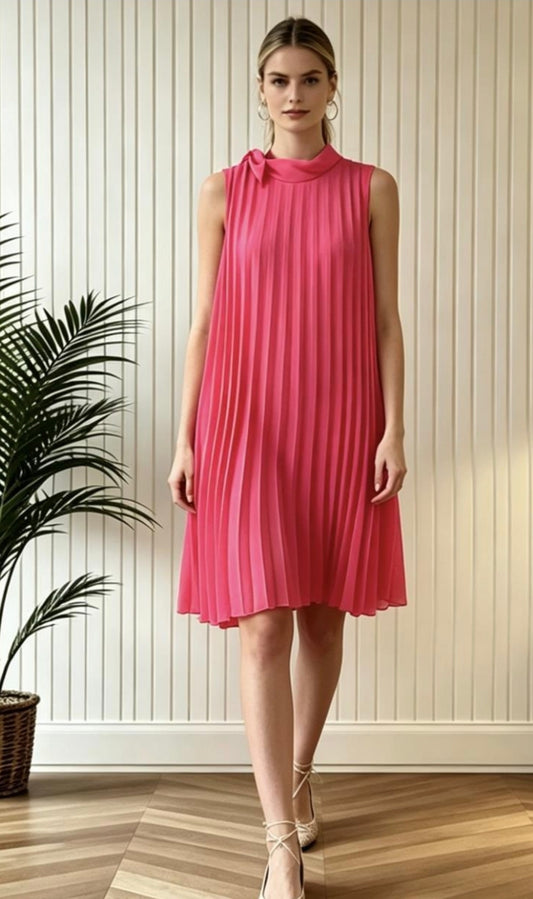 Neckhoderkleid Plissee