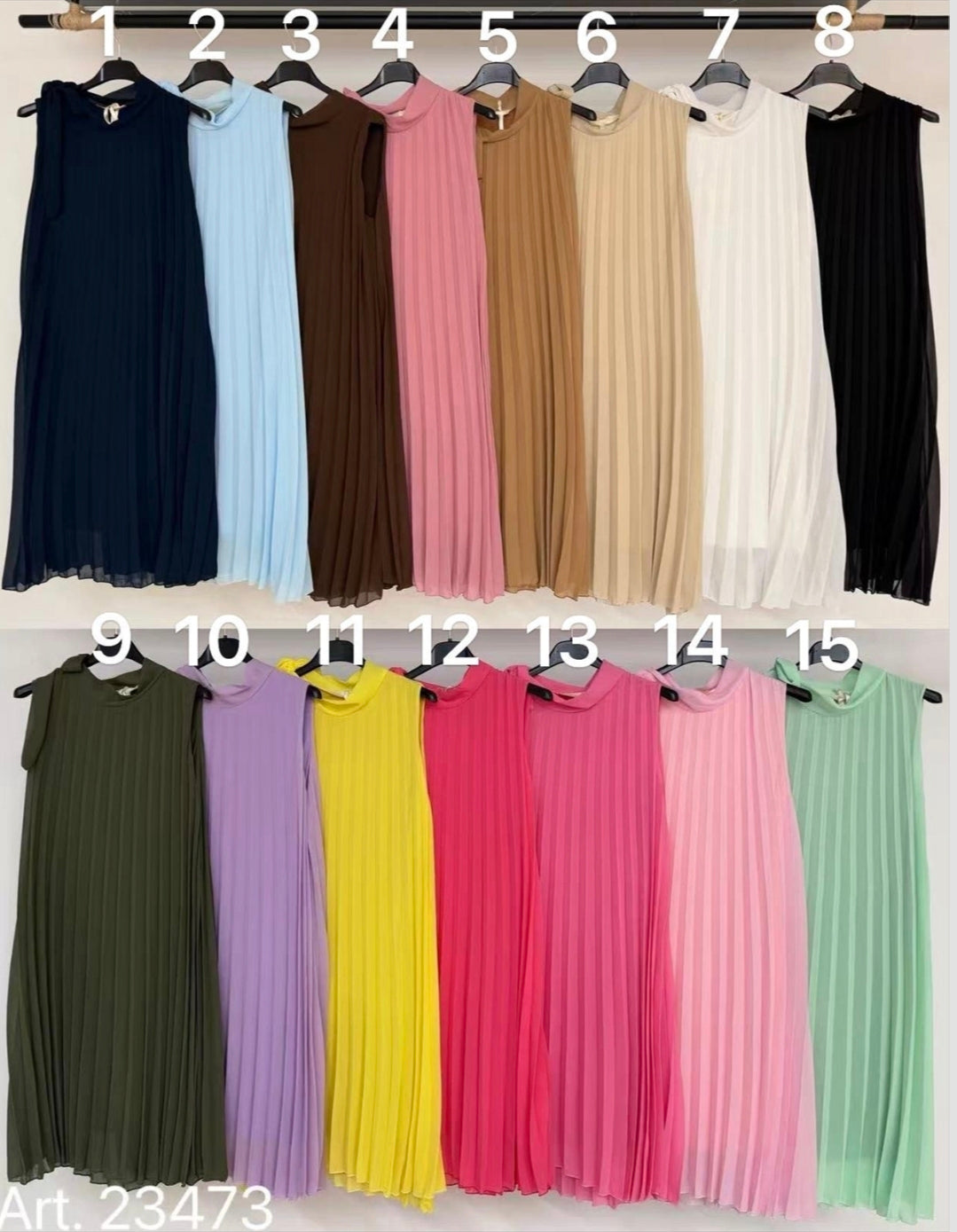 Neckhoderkleid Plissee