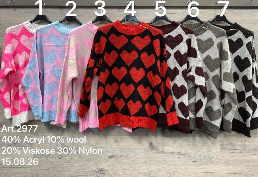 Kuscheliger Strickpulli mit Herz-Muster