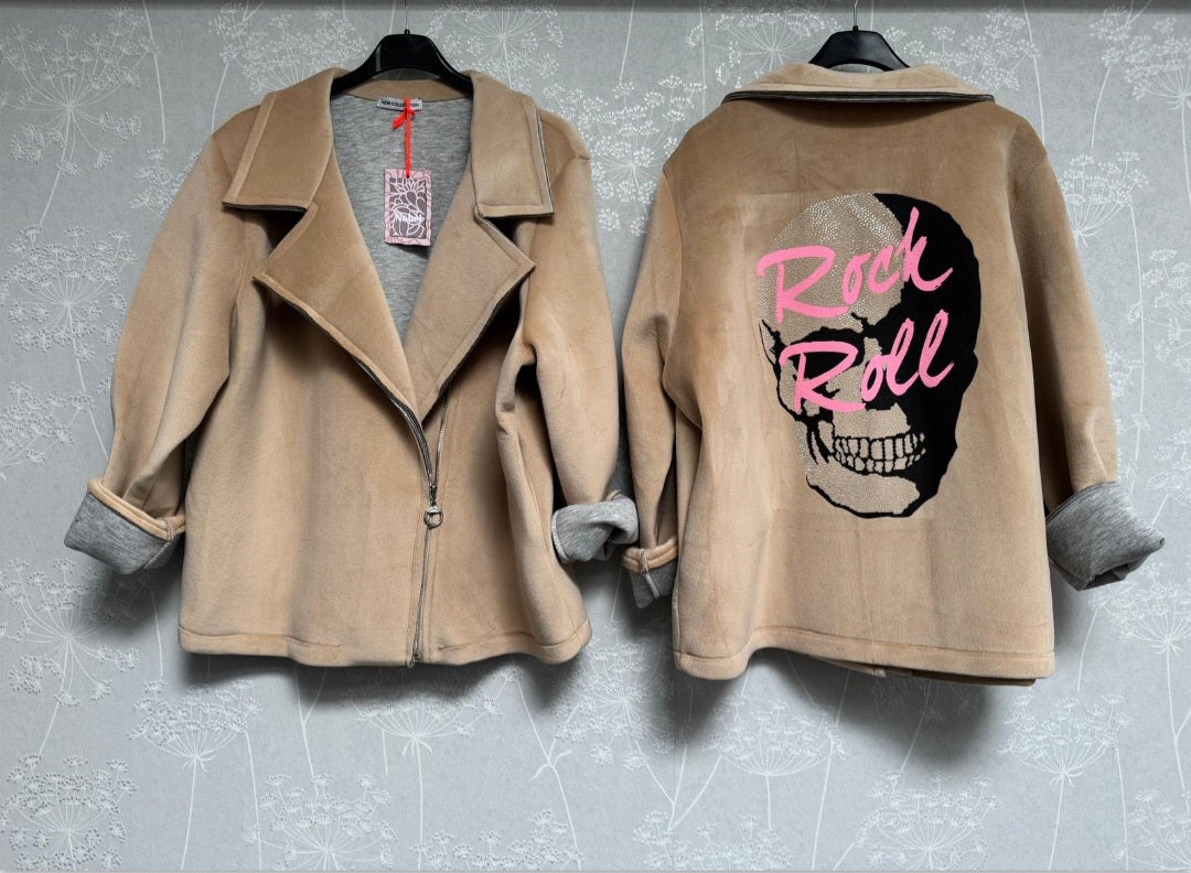 💥 Totenkopf Rock Roll Jacke 💥 AA64