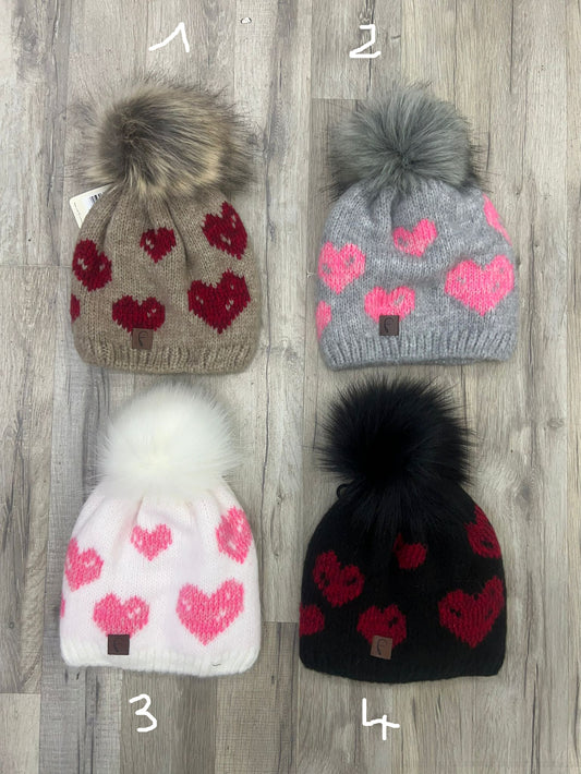 ❤️ Herz Bommel Mütze ❤️