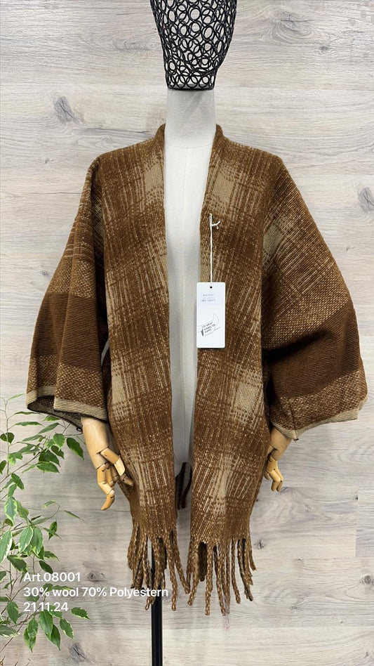 Karo Cape Mantel Sandra 36-44 im trendigen Schoko