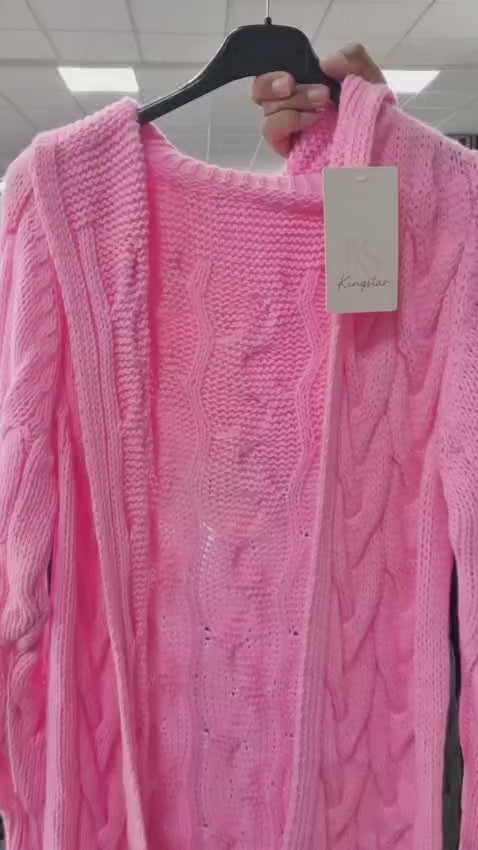 Zopfmuster Strickjacke