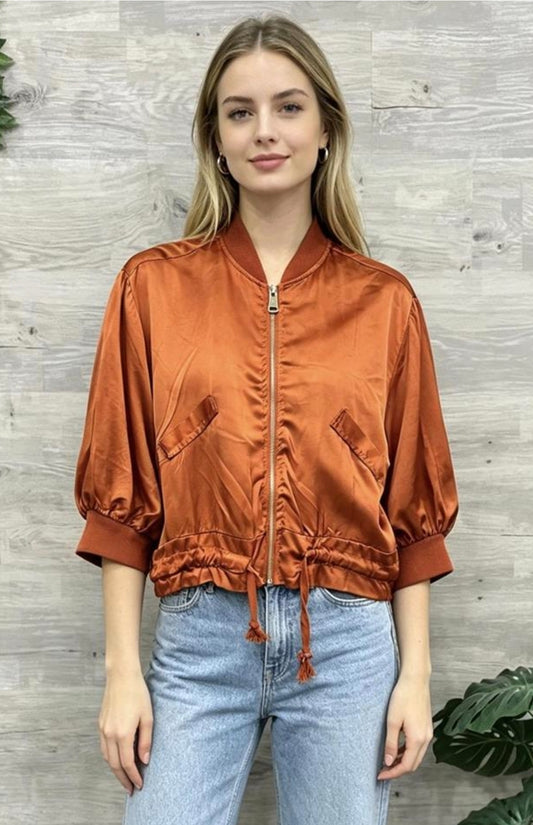 Satinblouson oversized new