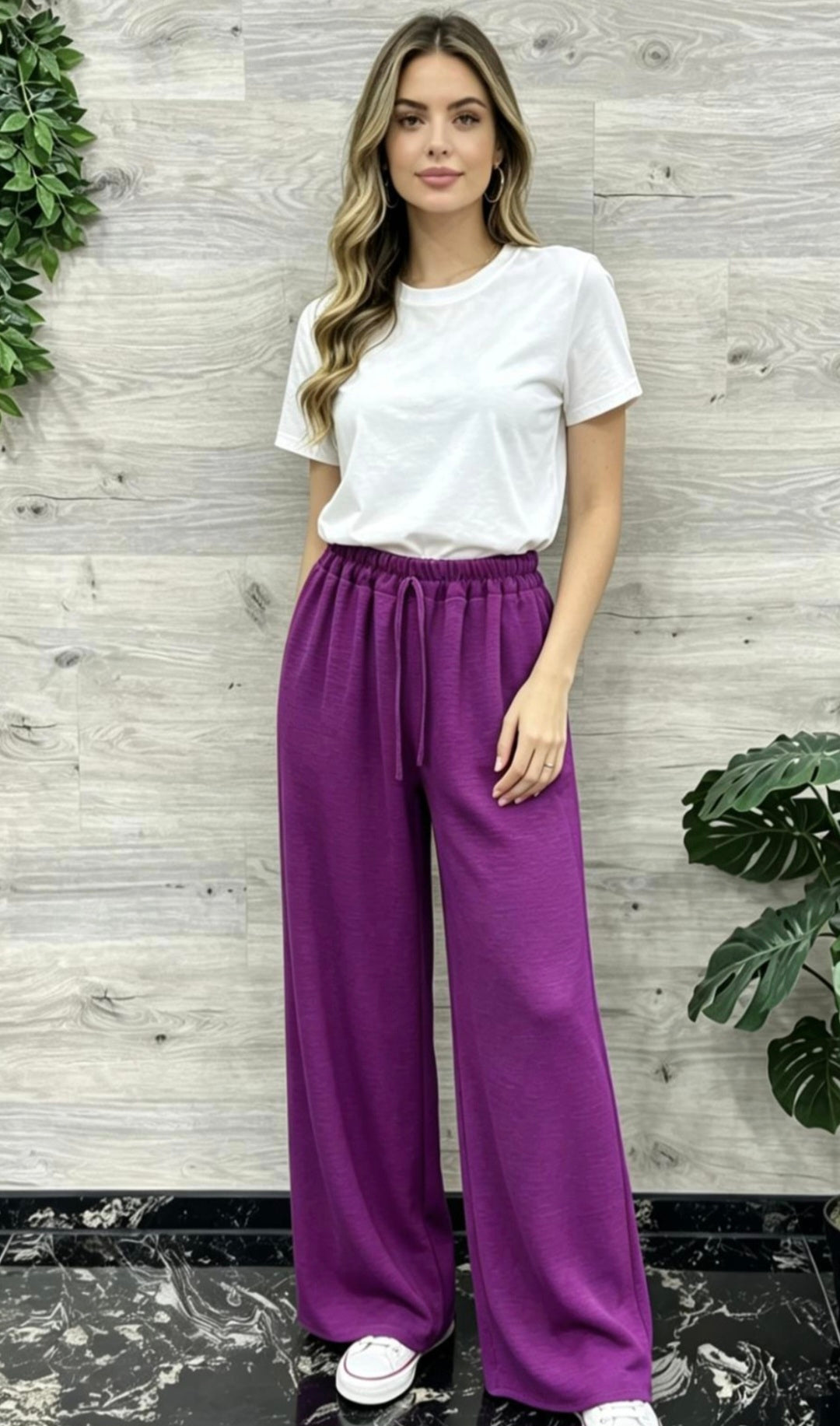 Hose basic weites Bein
